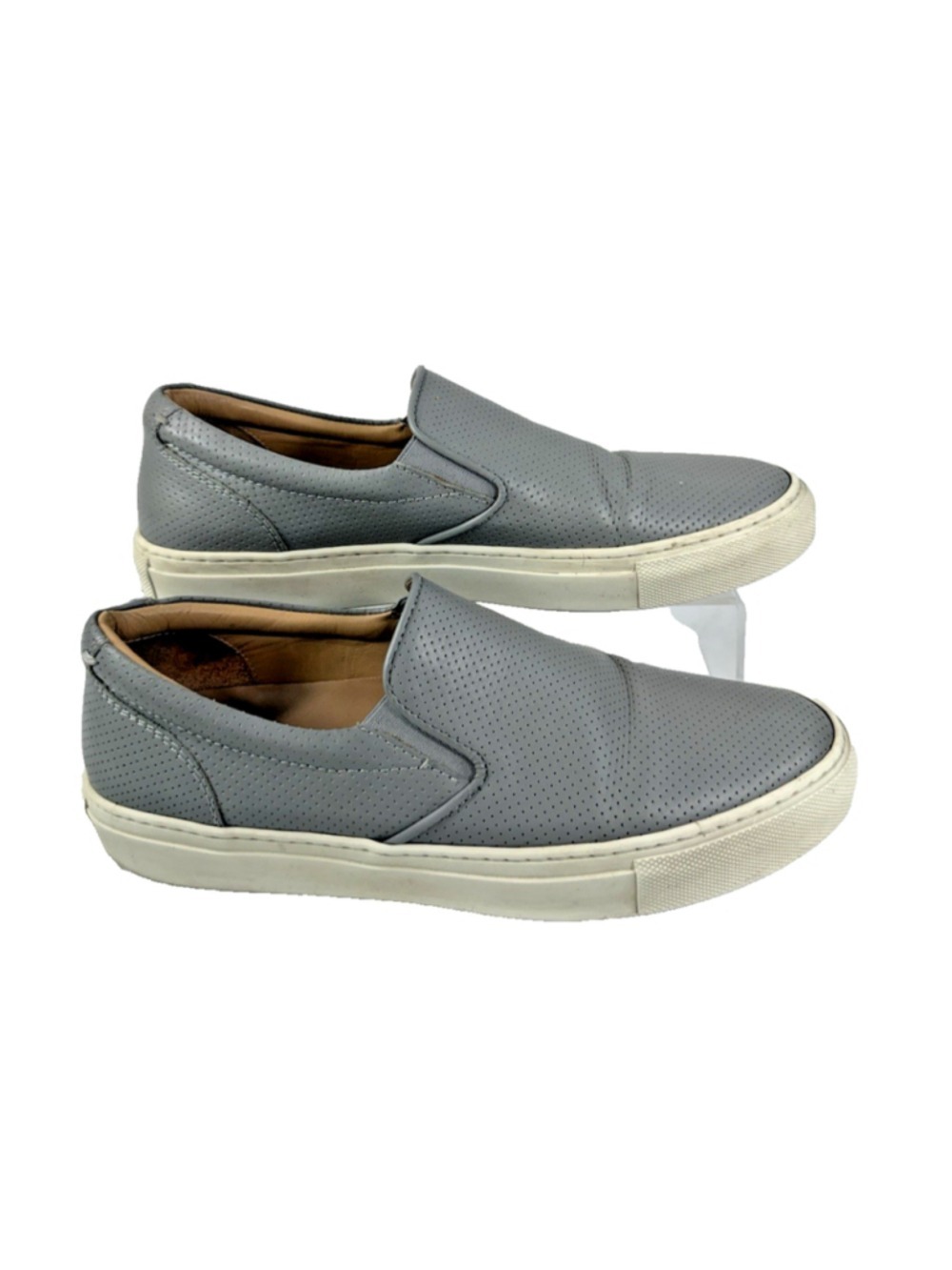 Greats Brooklyn Grey | White Wooster Women's Leather Slip-on Shoes Size 9